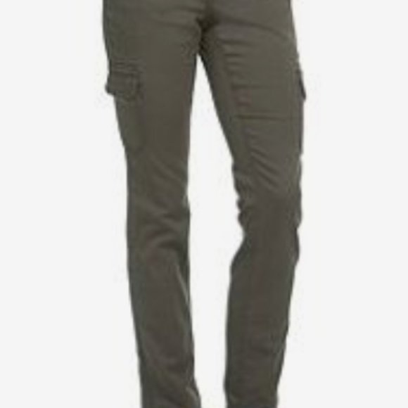 LL Bean Performance Stretch Olive Cargo Skinny Pants - Picture 2 of 2